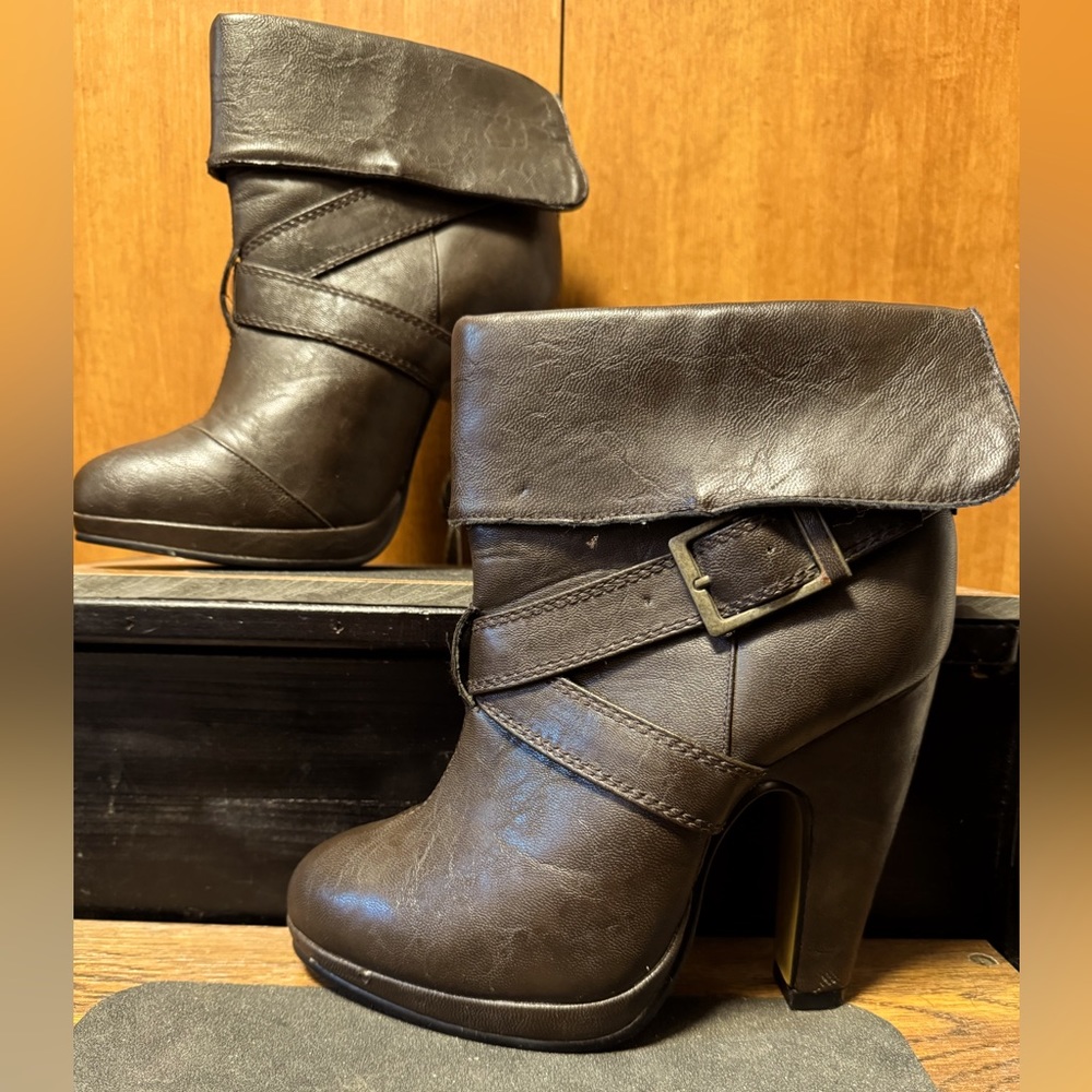 Charlotte Russe high heeled booties.